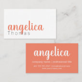 Professioneel stijlvolle cursief visitekaartje (Voorkant / Achterkant)