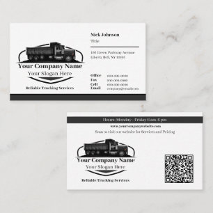 Professioneel stortwagen transportbedrijf QR-code Visitekaartje
