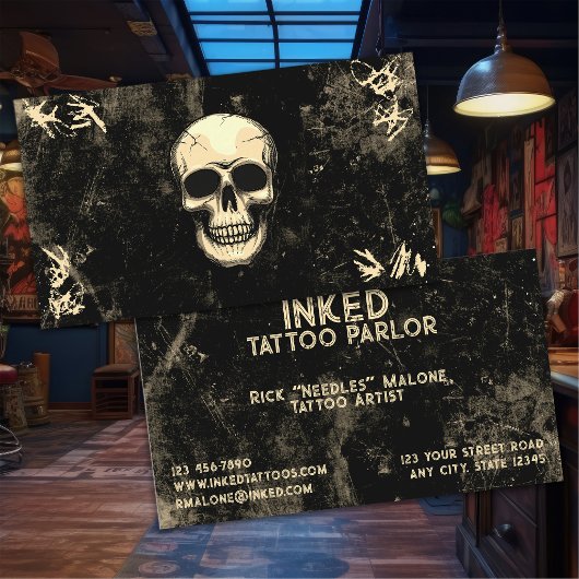 Professioneel Tatoeagekunstenaar Visitekaartje