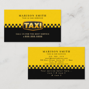Professioneel Taxi Dienst  Visitekaartje