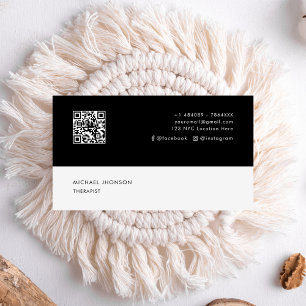 Professioneel Therapeut Social Media icoon QR Code Visitekaartje