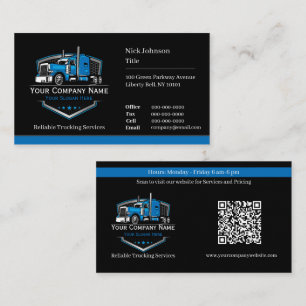 Professioneel Trucking Hauling Bedrijf QR Code Visitekaartje