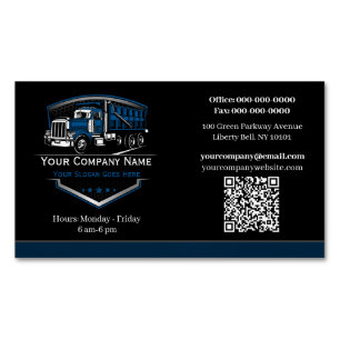 Professioneel Trucking Laadbedrijf QR Code Magnetisch Visitekaartje