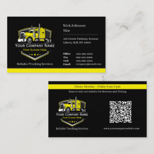 Professioneel Trucking Transportbedrijf QR Code Visitekaartje