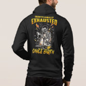 Professioneel uitgeput sinds de geboorte hoodie (Achterkant)