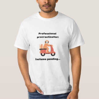 Professioneel uitstelkostuum in behandeling t-shirt