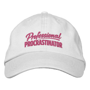 Professioneel Uitsteller Grappige Humor Geborduurde Pet