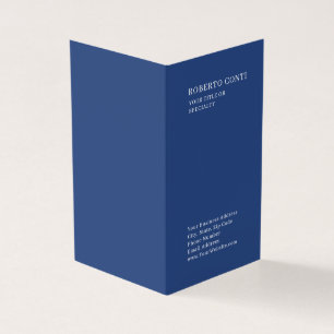 Professioneel Uniek Eenvoudig Minimalistisch Blauw Visitekaartjes