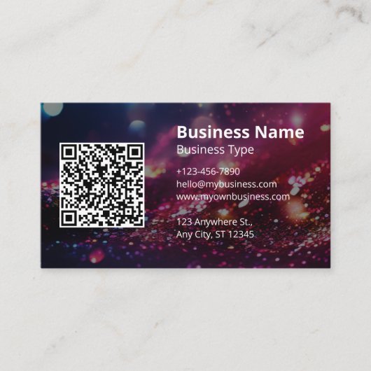 Professioneel uw Logo hier scannable QR-code Visitekaartje (Voorkant)