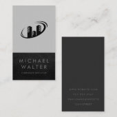 Professioneel | Vastgoed | Leer Trim Visitekaartje (Voorkant / Achterkant)