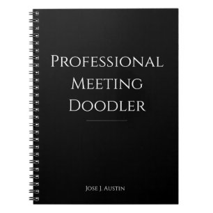 Professioneel vergadering Doodler grappige notitie Notitieboek