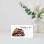 Professioneel vervoersseminatuurbedrijf visitekaartje (Staand voorkant)