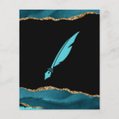 Professioneel Verzekeringsagent Teal Agate Flyer (Achterkant)