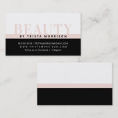 PROFESSIONEEL Vet baan kleurenblok zwart blush roz Visitekaartje (Voorkant / Achterkant)