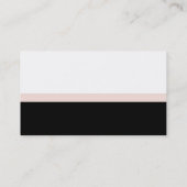 PROFESSIONEEL Vet baan kleurenblok zwart blush roz Visitekaartje (Achterkant)