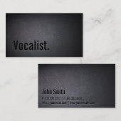 Professioneel viocalistisch minimalistisch zwart visitekaartje (Voorkant / Achterkant)