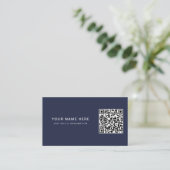 Professioneel Visitekaartje met QR-code & Logo (Staand voorkant)