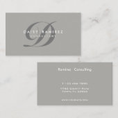 Professioneel Visitekaartje Modern Monogram (Voorkant / Achterkant)