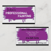 Professioneel Visitekaartje Paars (Voorkant / Achterkant)