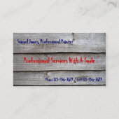 Professioneel Visitekaartje van de Painter Contrac (Achterkant)