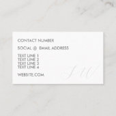 Professioneel Visitekaartje van de specialist in d (Achterkant)