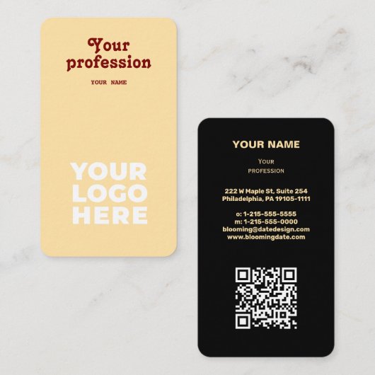 Professioneel Visitekaartje voor ondernemers (Voorkant / Achterkant)