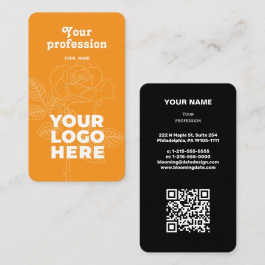 Professioneel Visitekaartje voor ondernemers (Voorkant / Achterkant)