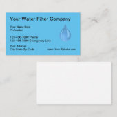 Professioneel waterfilter visitekaartje (Voorkant / Achterkant)