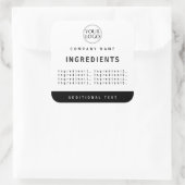Professioneel wit bedrijf Logo Ingrediënten Label (Tas)