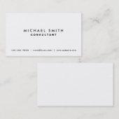 Professioneel, wit, elegant, eenvoudig visitekaartje (Voorkant / Achterkant)