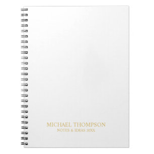 Professioneel Wit en Goud Notitieboek