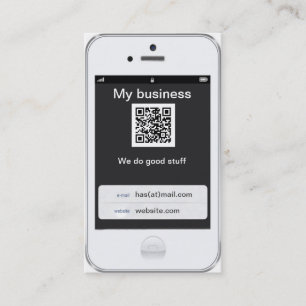 Professioneel  wit iPhone Design Visitekaartje