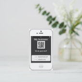Professioneel  wit iPhone Design Visitekaartje (Staand voorkant)