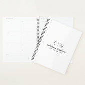 Professioneel Wit Monogram Zakelijk Initiaal Planner (Display)