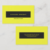 Professioneel, zacht pasta, geel, modern minimalis visitekaartje (Voorkant / Achterkant)