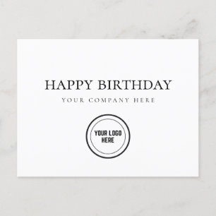 Professioneel Zakelijk Gelukkig Verjaardag Logo To Briefkaart