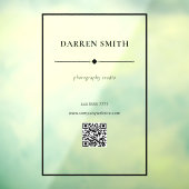 Professioneel Zakelijk Kantoor Naam Frame QR code Raamsticker (Vel 3)