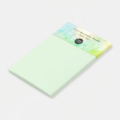 Professioneel Zakelijk Licht Groen Gekleurde Logo  Post-it® Notes (Schuin)