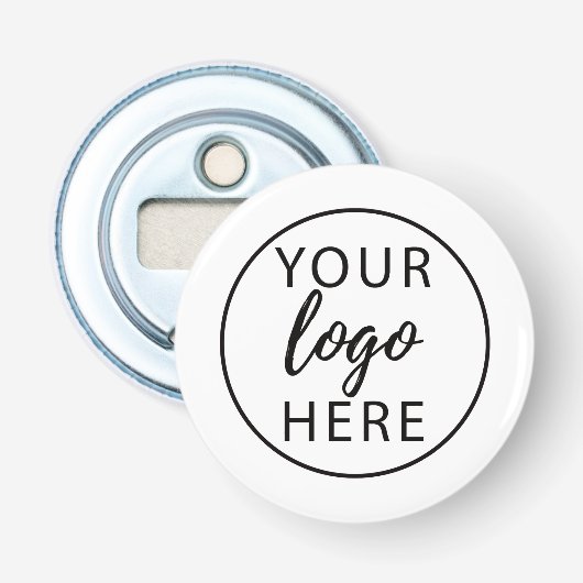 Professioneel Zakelijk Logo Button Flesopener (Voorkant)