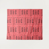 Professioneel Zakelijk Logo en Tekst Bedrijf Rood Wandkleed (Voorkant (horizontaal))