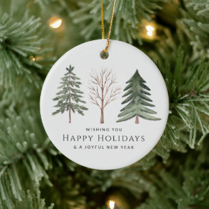 Professioneel Zakelijk Logo Minimalistisch Kerstmi Keramisch Ornament