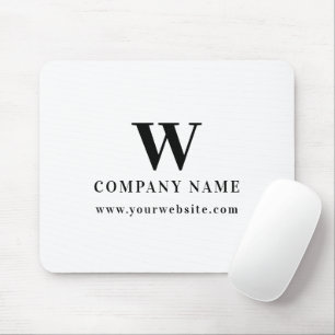Professioneel Zakelijk Logo Monogram Naam Website Muismat