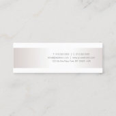 Professioneel, zilveren vormig design mini visitekaartje (Achterkant)