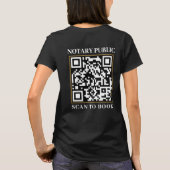 Professioneel Zwart Bedrijf QR Code Notaris Bedrij T-shirt (Achterkant)