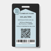 Professioneel zwart blauwe foto ID Badge (Achterkant)