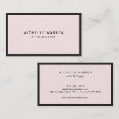 Professioneel zwart en roze Visitekaartje (Voorkant / Achterkant)