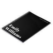 Professioneel, zwart en wit, modern notitieboek (Linkerzijde)