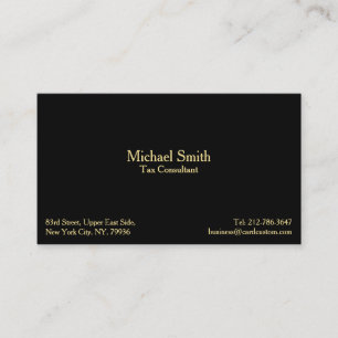 Professioneel zwart Faux Gold Elegant modern Visitekaartje