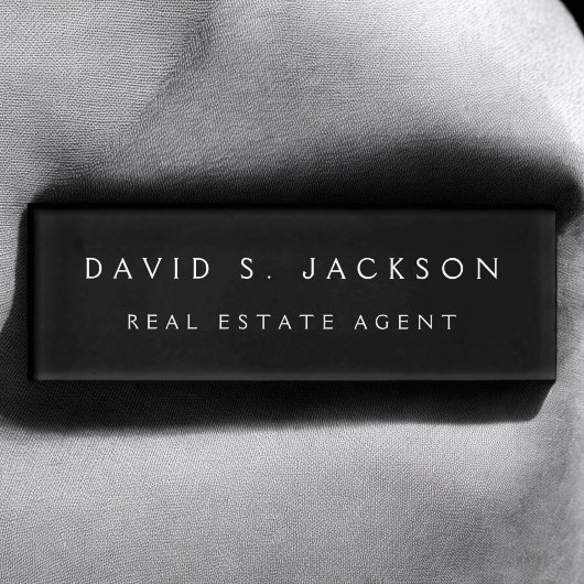 Professioneel Zwart Modern Bedrijf Naambadge