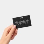 Professioneel zwart monogram badge dienst (Handheld)